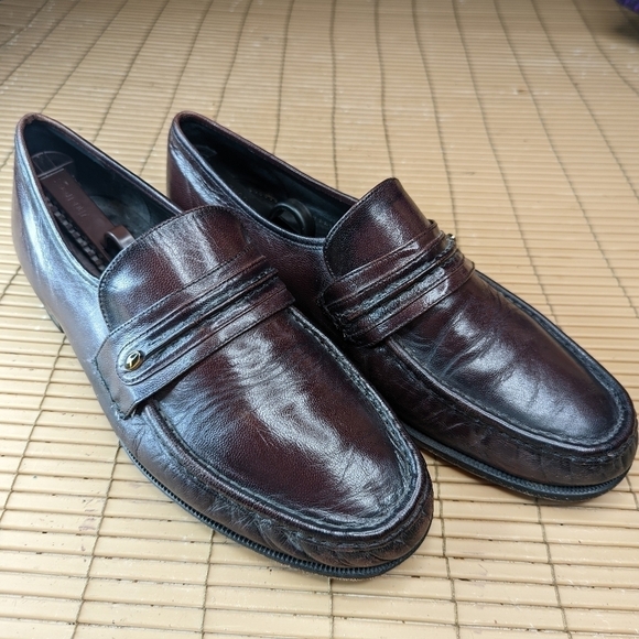 Florsheim Men's Loafer  Size 12 EEE Como Black Cherry/ Burgundy Dress Shoes - Picture 1 of 11